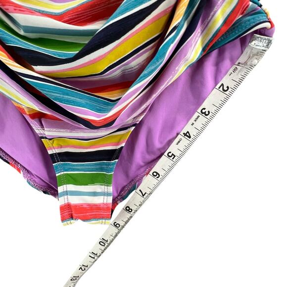 Anne Cole Swimsuit Womens 8 Rainbow Stripe One Piece Adjustable Flattering UPF50 - Picture 10 of 16